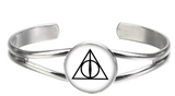 Silver plated Bangle Hogwarts/Slytherin bracelet