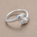 Silver Plated Snake Ring