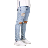 Men  Destroyed Ankle Zipper Jeans