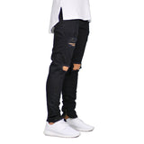 Men  Destroyed Ankle Zipper Jeans