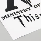 Ministry of Magic Bathroom Sticker