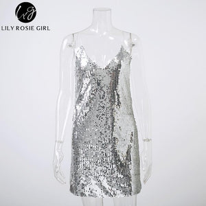 Silver Sequined Dress