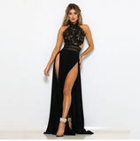 Dress Halter Lace Maxi Long Dress