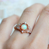 Floral Opal Rings