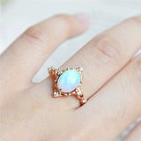 Floral Opal Rings