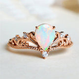 Floral Opal Rings