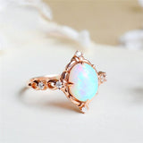 Floral Opal Rings