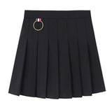 high waist ball pleated skirt