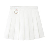 high waist ball pleated skirt