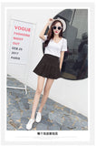 high waist ball pleated skirt