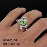 Green Crystal Ring