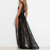 Lace High Split Dress