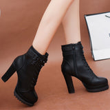 Ankle Platform Pumps Boots