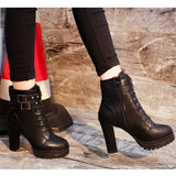 Ankle Platform Pumps Boots