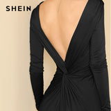 Backless Split Twist Dress