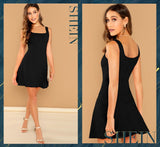 Fit And Flare Solid Dress