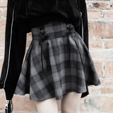 Pleated Plaid Skirt