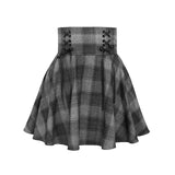 Pleated Plaid Skirt