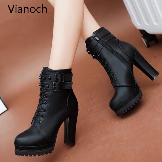 Ankle Platform Pumps Boots