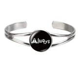 Silver plated Bangle Hogwarts/Slytherin bracelet