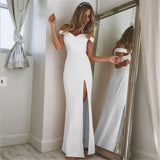 Off Shoulder Sexy Split The Fork Dress