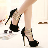 Peep Toe Platform Heels