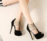 Peep Toe Platform Heels