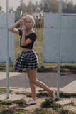 High Waist Short Pleated Skirt