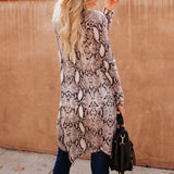 Snake Print Long Cardigan