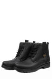 Men's Lace-up Black Boots