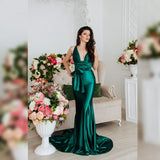 V Neck Mermaid Maxi Dress