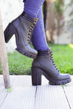 Women's Heeled Green Boots