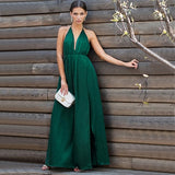 High Slit Satin Maxi Dress