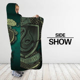 Hooded Slytherin Sherpa Wearable Blanket